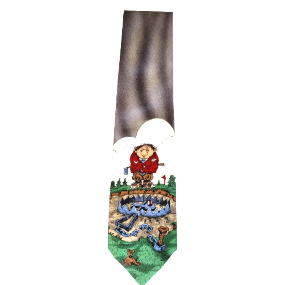 Mens Balancine Hot Cakes Golf Los Angeles California Gary Patterson Preppy Tie